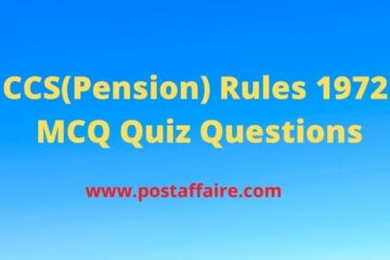 CCS (Pension) Rules Archives - Post Affaire